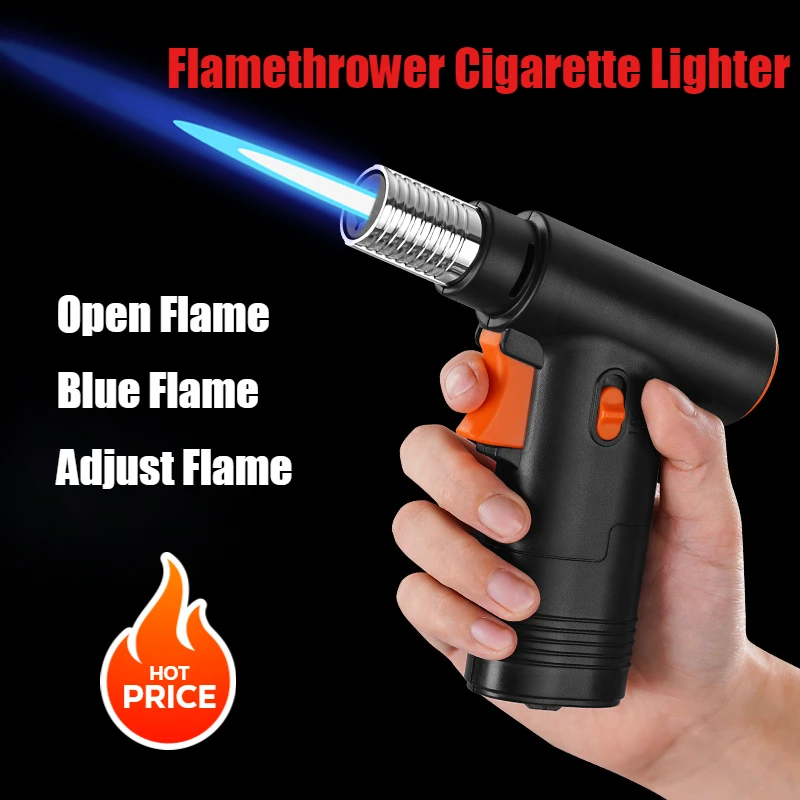 High-power Flamethrower Lighter Direct Windproof Outdoor Barbecue Multi-purpose Ignition Gun 1300℃ Cigarette Lighters & Smoking