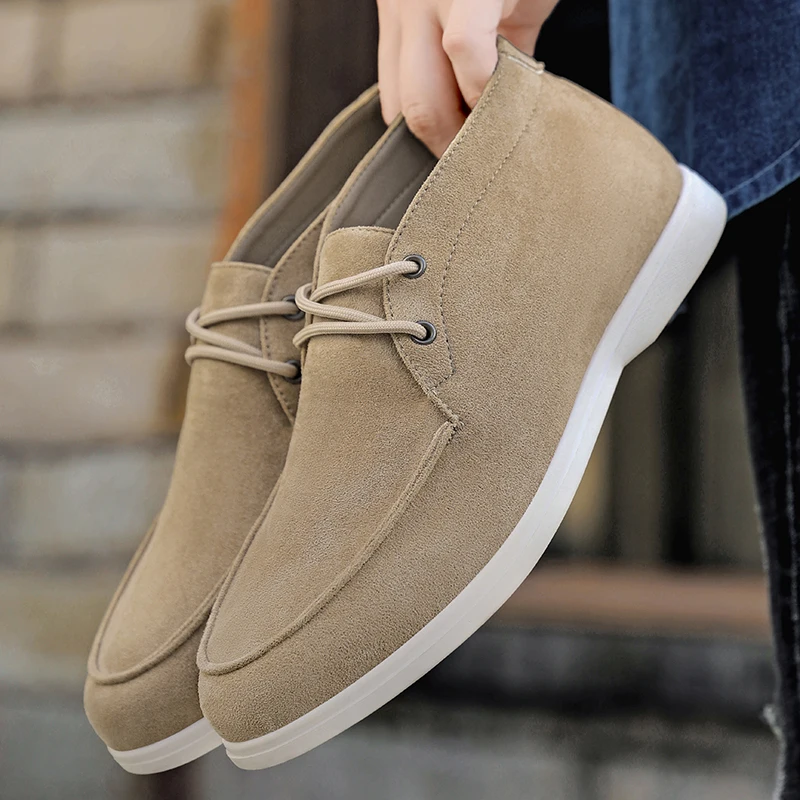 

Luxury Brand Men's Casual Shoes Fashion Suede Man Loafers Slip-on Walking Footwear Breathable Lightweight Lazy Driving Shoes