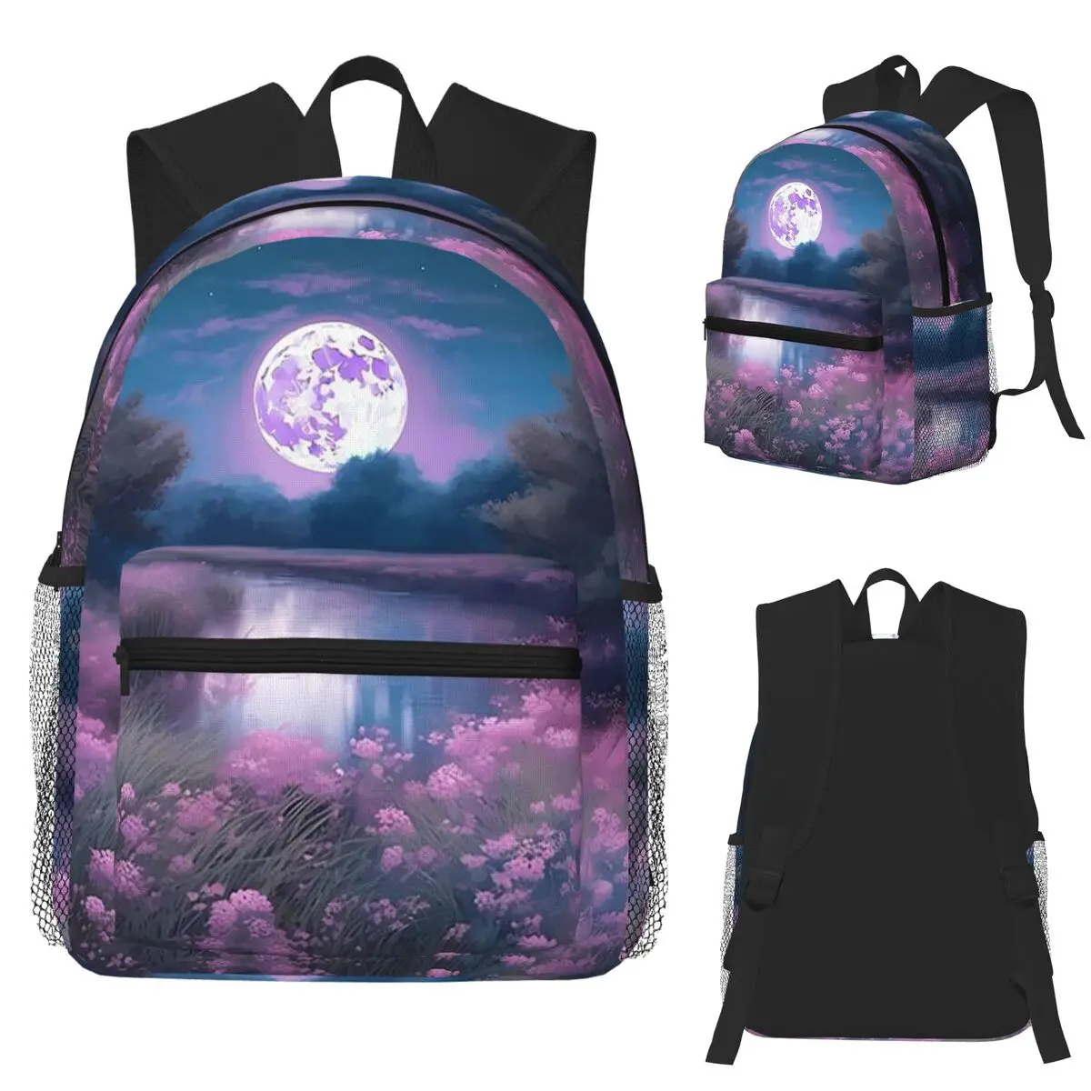 

Moonlit Garden классический узор студенческий рюкзак школьная сумка походный дорожный рюкзак для мальчиков и девочек модная сумка для книг сумки на плечо
