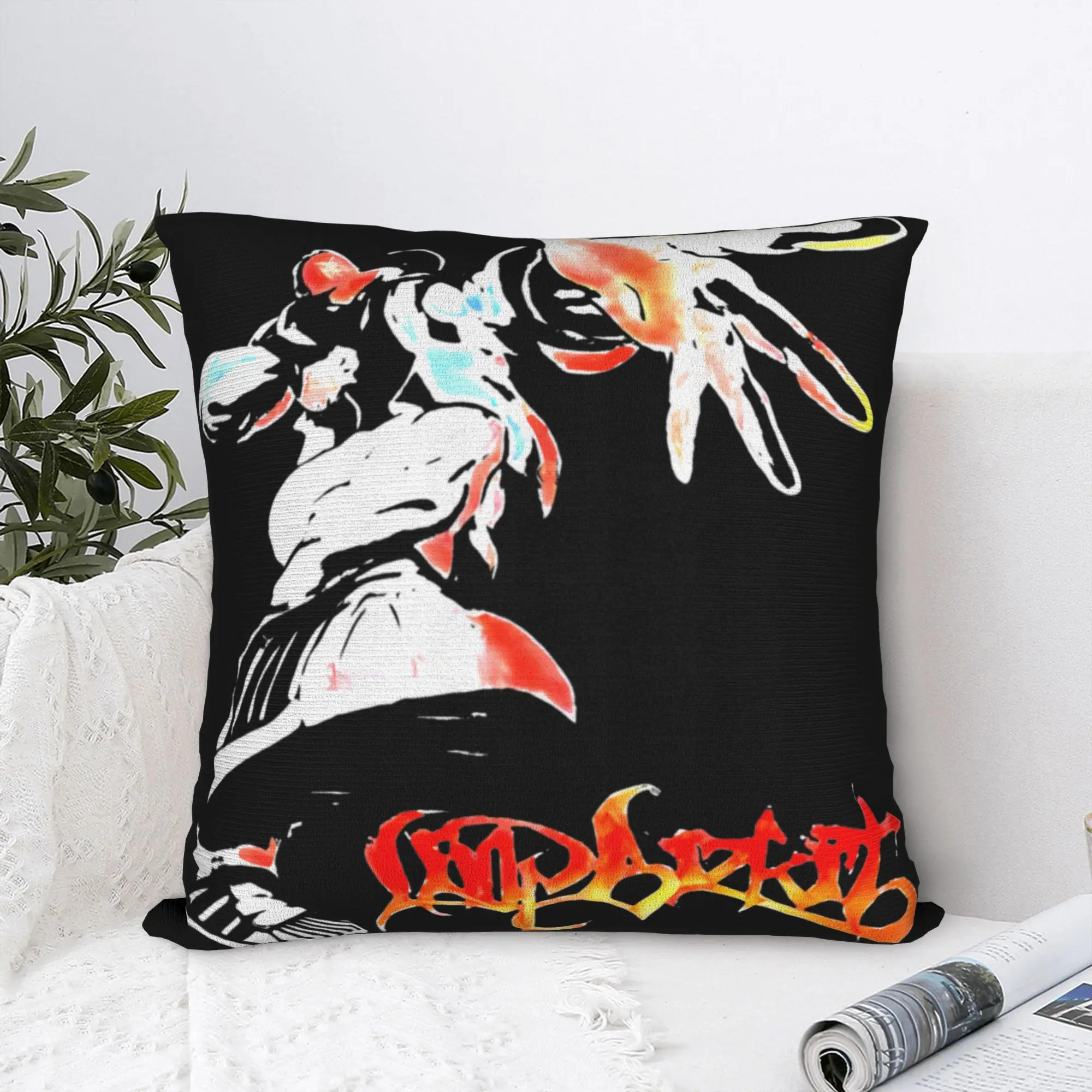 Limp Bizkit  Pillowcase Polyester Cushion Cover Decorative  Metal Band Rap Rock Throw Pillow Case Cover Home Square 45*45cm