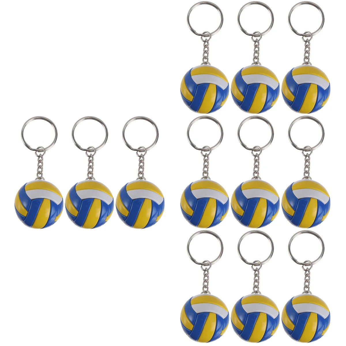 

4 PCS Volleyball Keychain Sports Pendant Theme Ring Pendants Accessories Stereo Pu Decorative Chains