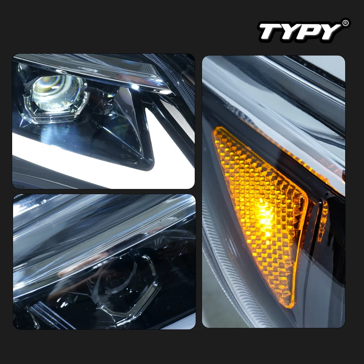 

TYPY новая светодиодная фара, обновленная, модифицированная для Toyota US Corolla, фар 2010-2013, динамический сигнал, налобный фонарь, автоаксессуары