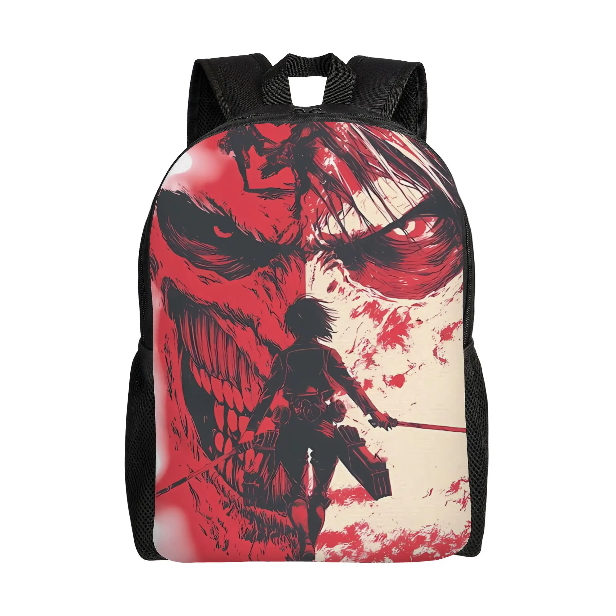 aAttack-on-Titan Dark Anime Monster Inspired Schoolbag Men Sporty Fashionable mochila Large Capacity Laptop Bag Back To School