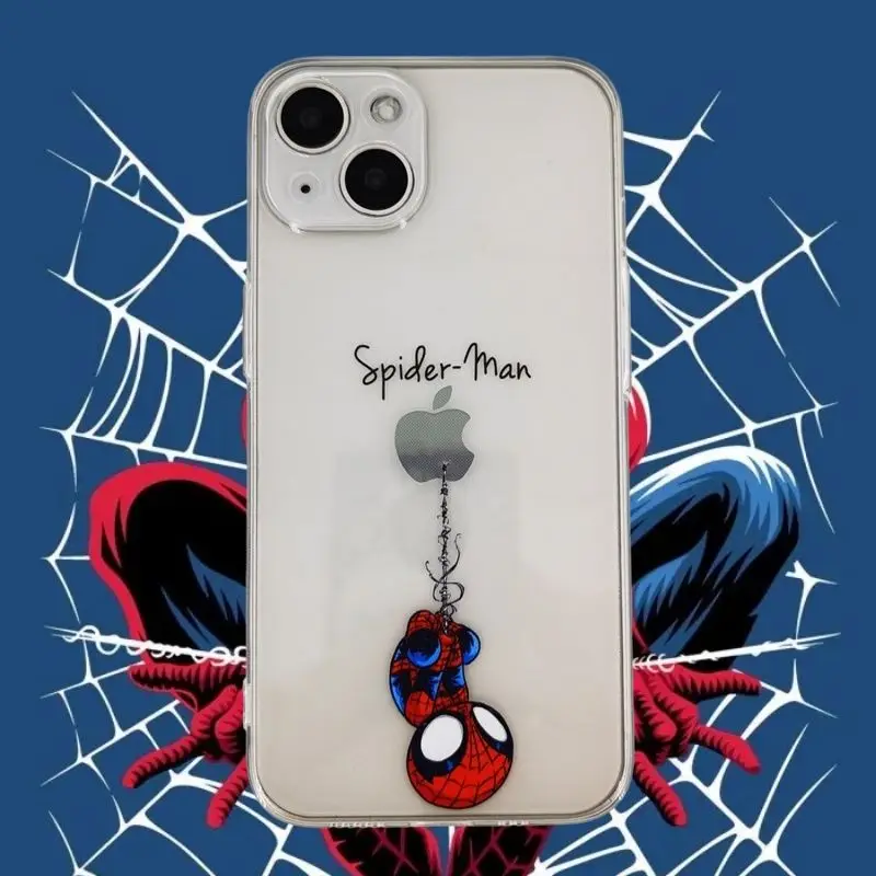 Amusing Marvel Spider Man Cool Phone Case For iPhone 11 12 13 14 15 Pro Max 7 8 Plus X XR XS MAX Mini Y2k Cartoon Silicone Cases