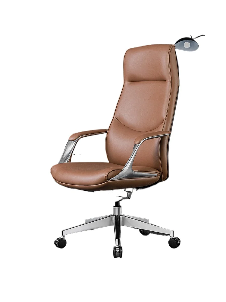

Leather boss chair simple chair comfortable sedentary office ergonomic office seat