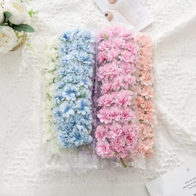 

10PCS Artificial Flowers Bouquet Stamen Wedding Party Festival Home Room Decorations Handmade Accessory Wreath Gift Fake Plants