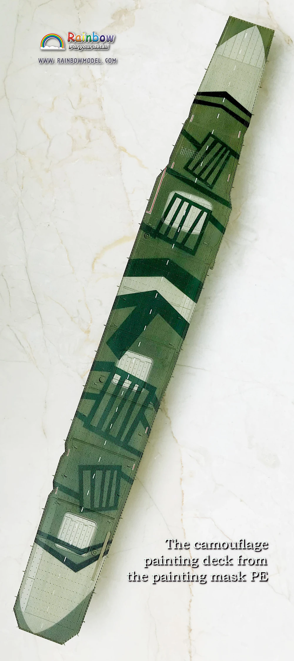 Маска для окраски Rainbow Rb7168-1 1/700 для IJN Zuikaku 1944.10 (камуфляж палубы и обозначения) [3 PE]