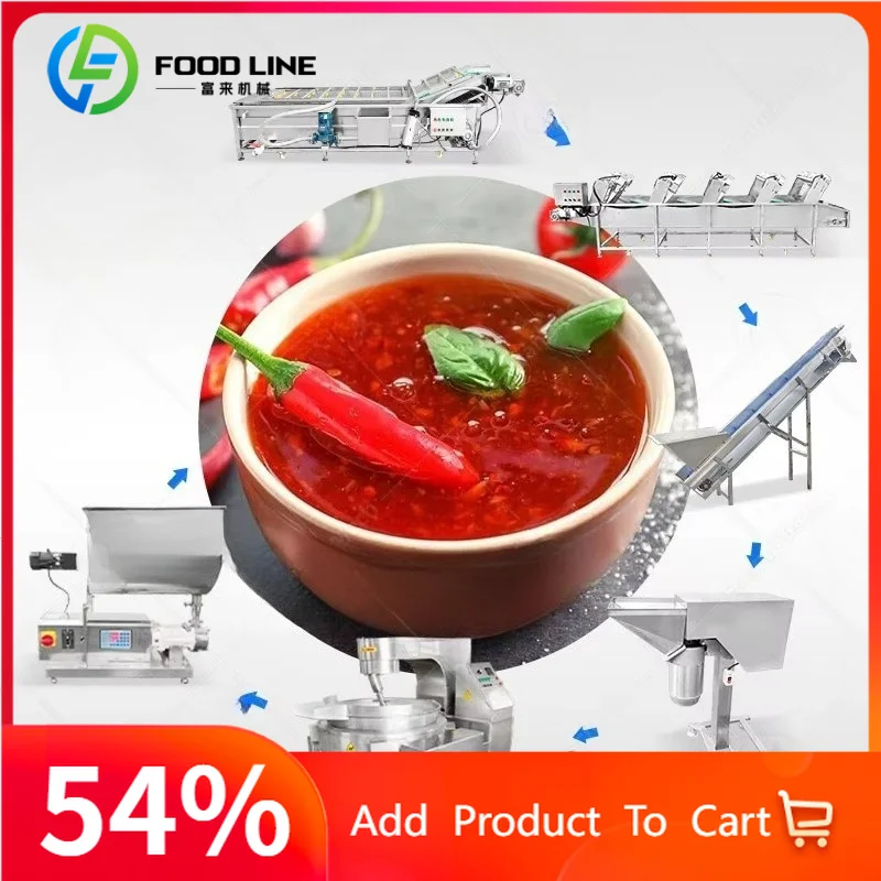 Línea de Producción Automática de Gran Capacidad para la Elaboración de Salsa de Chile Picante Fresco (Sambal)