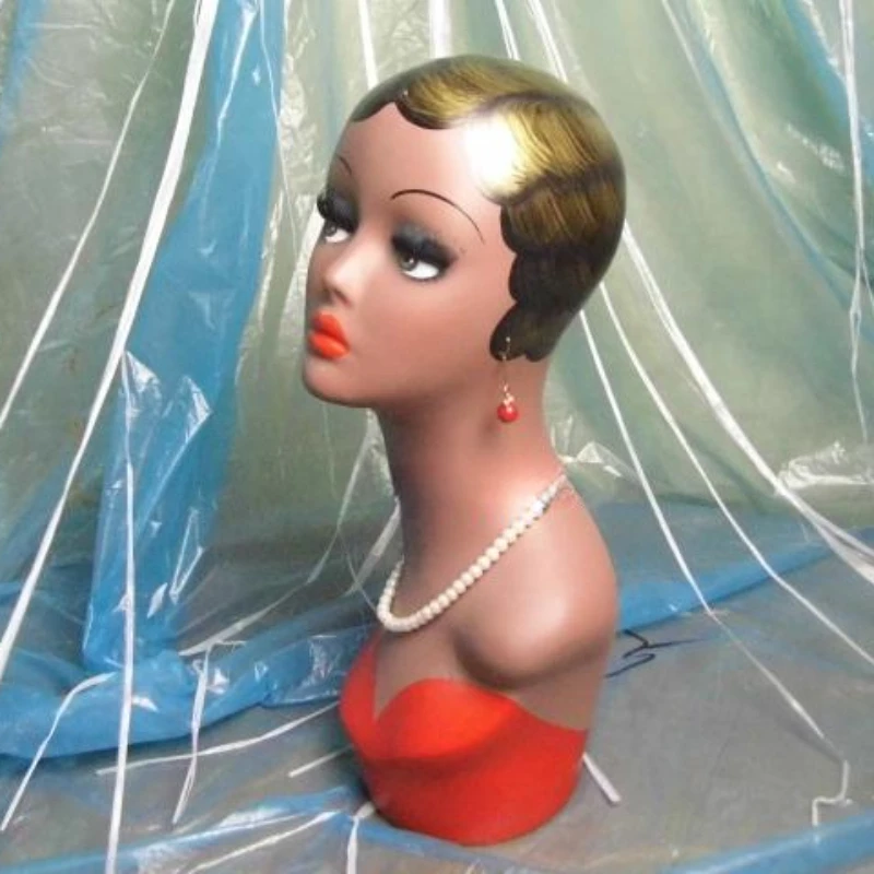 Imagem -06 - Fiberglass Feminino Manequim Cabeça para Chapéus Manequim Vintage Jóias Display