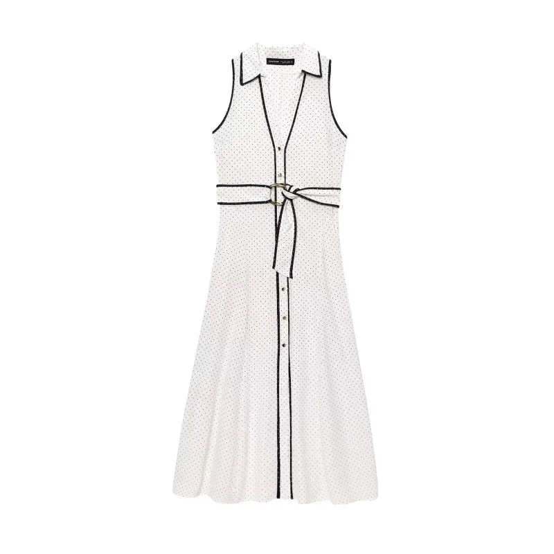 GELITAYIN Abito vintage da donna Vestito estivo Boho Bianco Abiti casual Elegante tendenza festa Midi Donna Summer Resort Beach Holiday
