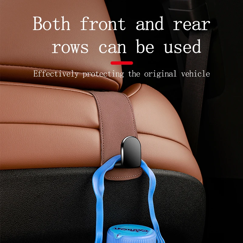 Suede Metal Car Seat Headrest Hook For Tesla Model Y 3 Highland 2024 Model S X 2022 Auto Storage Hanger Hidden Hooks Accessories