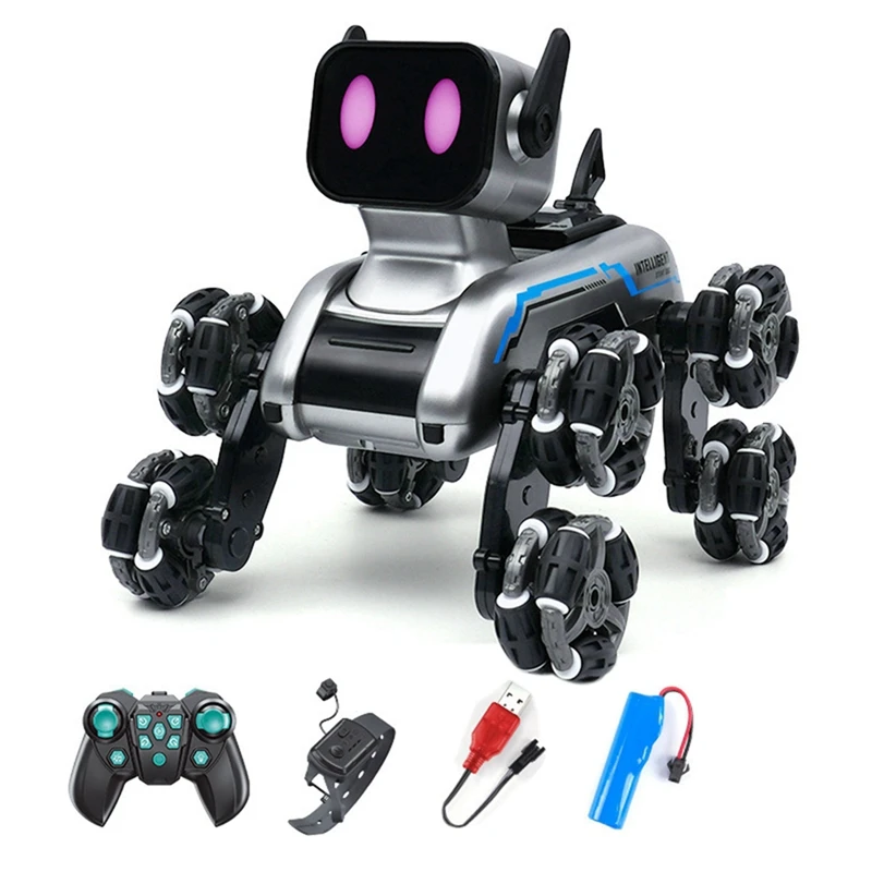 AS96-Kinder Smart Spielzeug Fernbedienung Roboter Hund Elektrische Roboter Hund Fernbedienung Auto Acht-Rad Stunt Roboter Hund