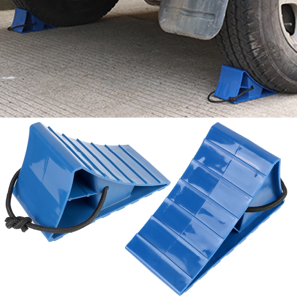 For RVs Trailers Trucks Prevents Rolling Away Wheel Stoppers Tire Stopper Portabe Chock Blocks for Cars Anti-Slip Wheel Chocks