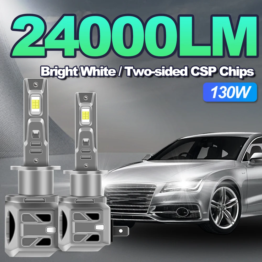 

H4 Led Headlight Bulb 24000LM Super Bright H7 H11 H9 H8 H1 Car Fog Light Turbo Headlamp CSP Chips 6000K White HB3 HB4 9005 9006