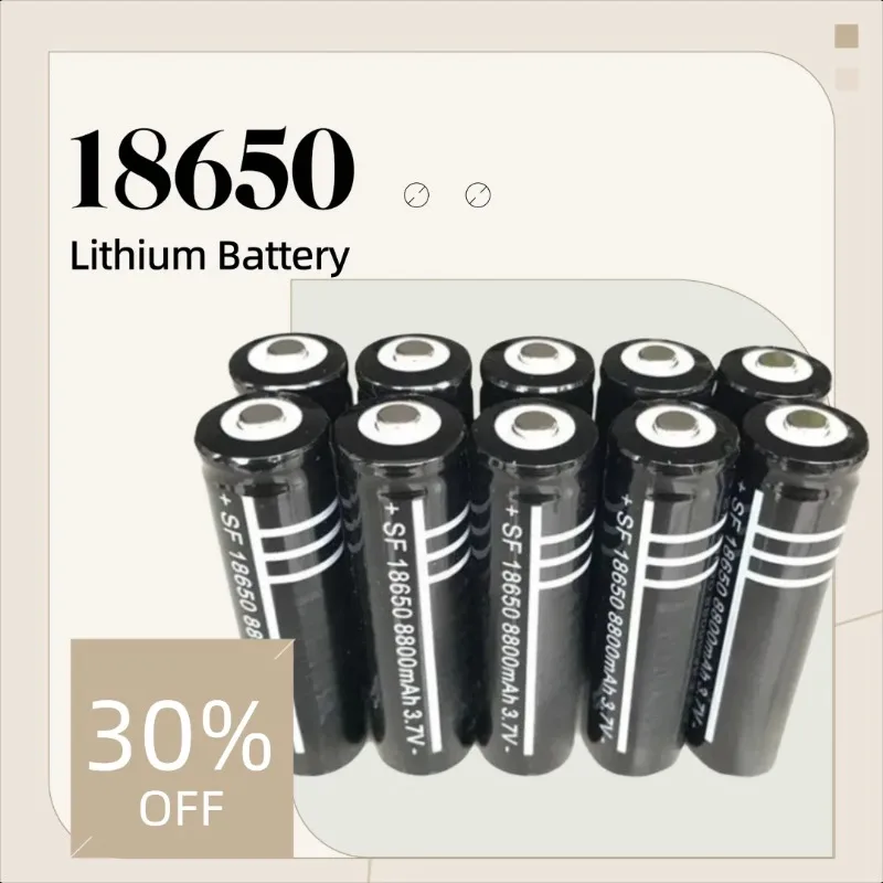 

18650 Lithium Battery 8800mAh 3.7V High Brightness Flashlight Battery Model Lithium Battery