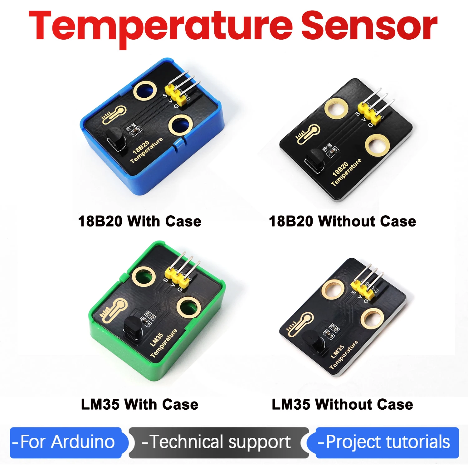 1 PC Keyestudio LM35/DS18B20 Temperature Sensor Compatible with Arduino/Raspberry Pi/Lego For Home Environment Monitoring