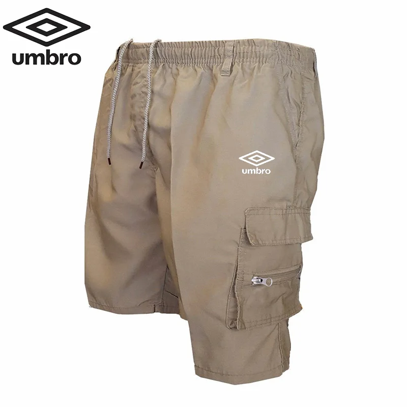 Embroidered Umbro 2024 Men\'s Spring Summer New High Quality Outdoor Sports Running Multi Pocket Zipper Pants