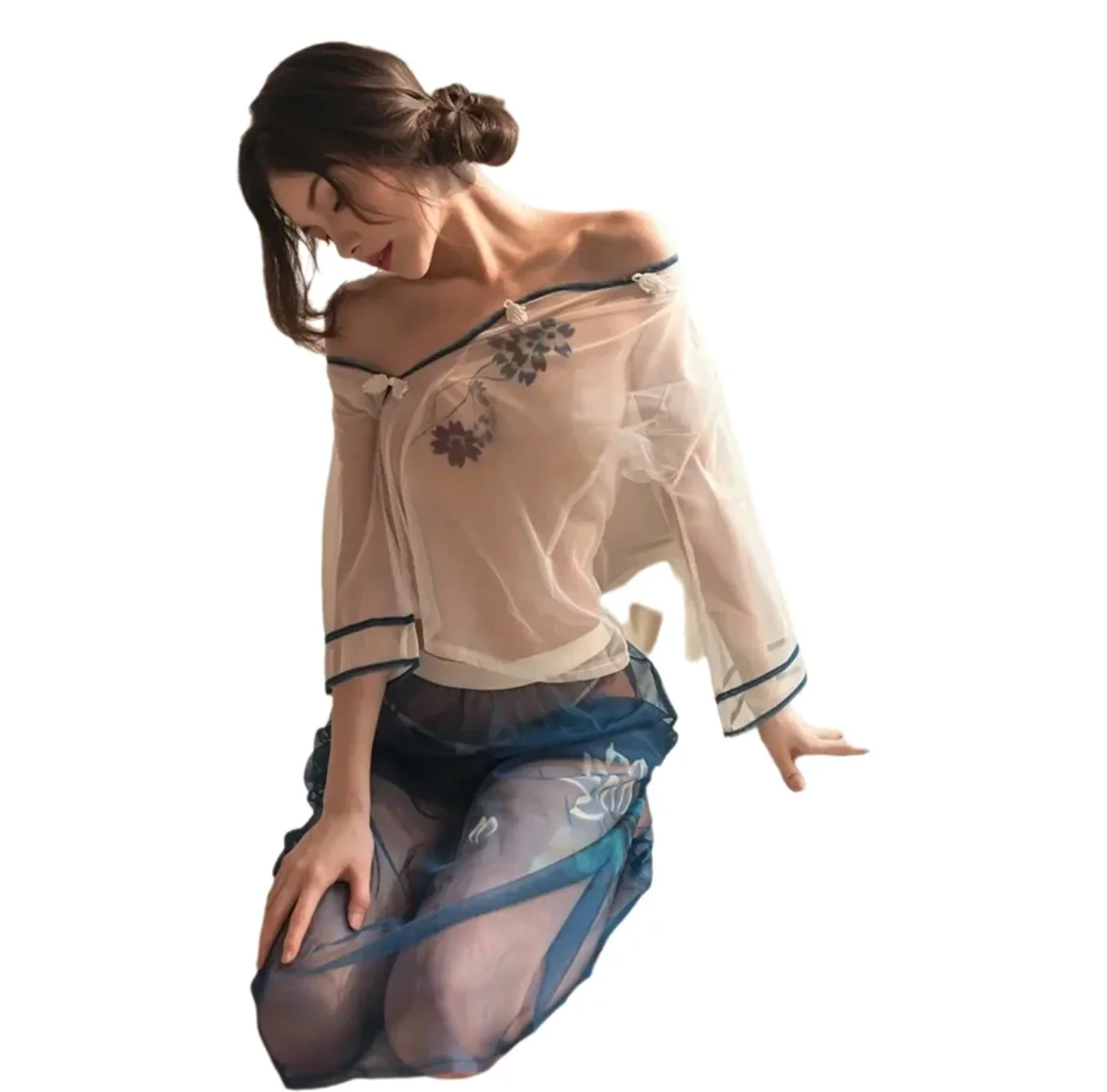 

Sexy costume woman Chinoiserie Fetish Women's ethical underwear Sheer mesh embroidery Erotic lingerie XXX 18+ Hot hot lingerie