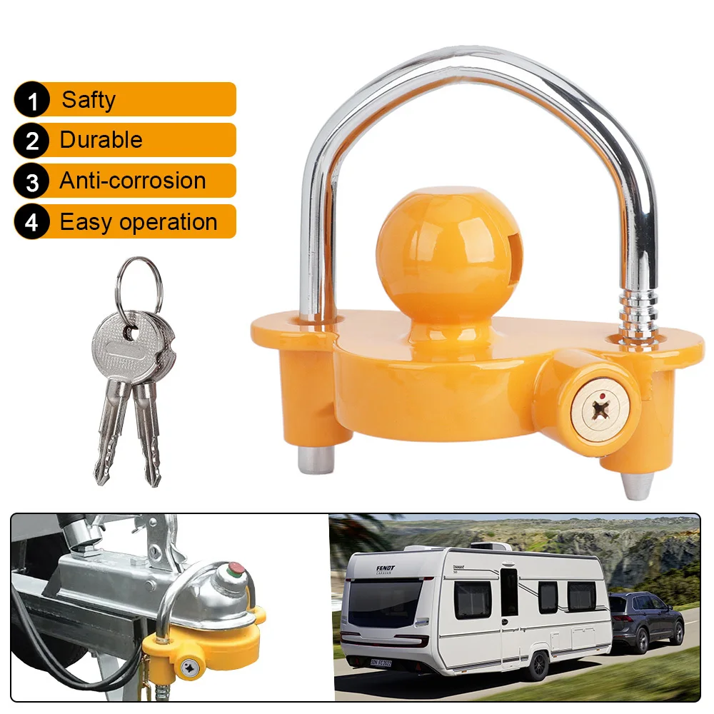 Heavy-Duty Hook Lock Universal Caravan Accessories Trailer Ball Coupler Trailer Lock Heavy-Duty Hook Anti-Theft Lock