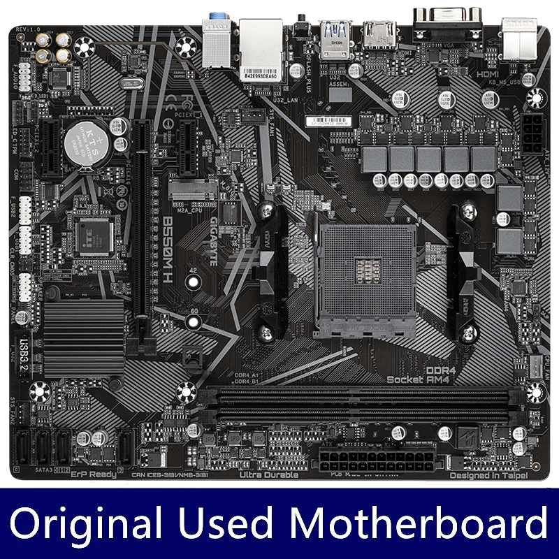 GIGABYTE B550M H Motherboard AM4 DDR4 4733MHz 128GB PCIe4.0 NVME M.2 mATX Mainboard Support Ryzen 5 5600 5600G 5700X3D 5800X