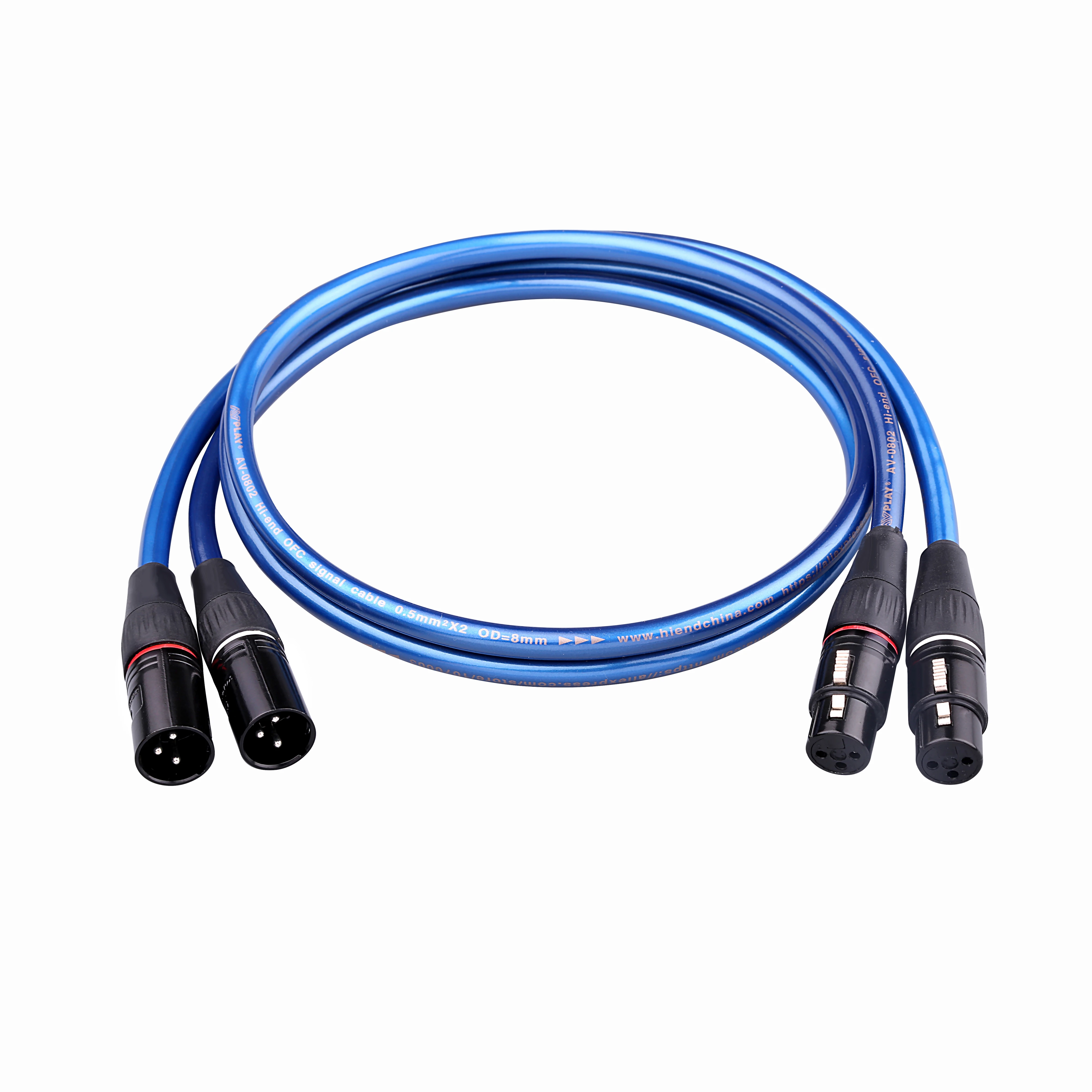 AVplay AV-0802 HiFi Audiophile Hi-end Qualità XLR a XLR Balance CANNON Cavo 4N Cooper Core 1 m 1,5 m 2,0 m 3 m 3,5 m