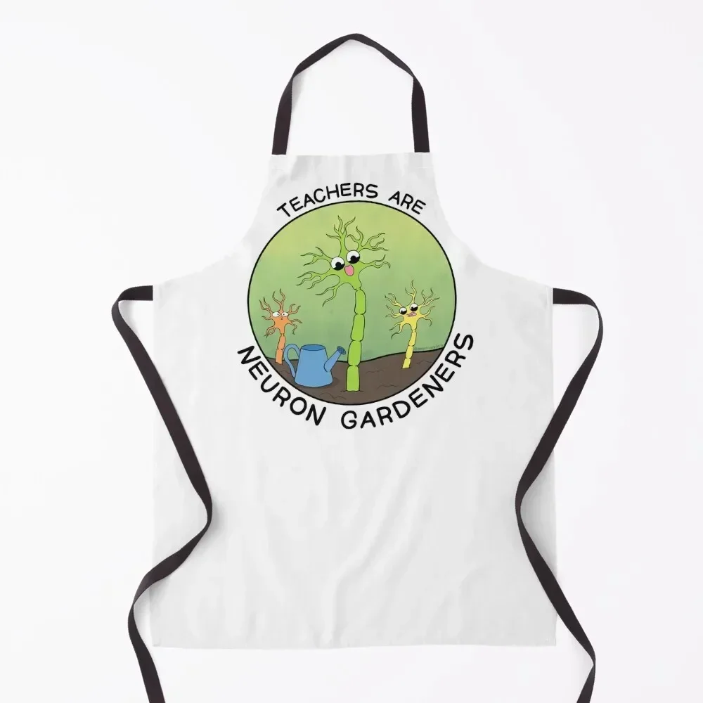 Teachers Are Neuron Gardeners Apron Women Kitchen'S Woman Kitchens Trim Cloth Apron