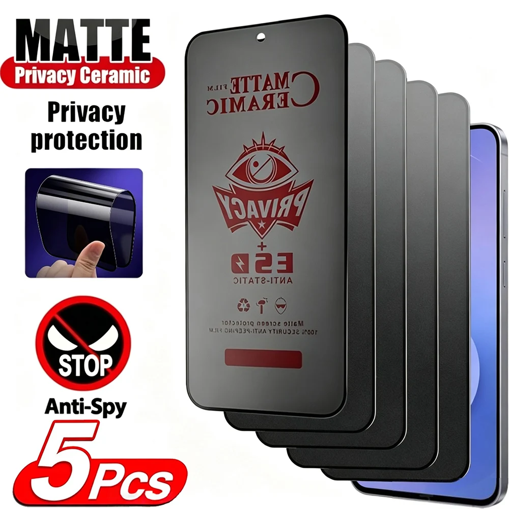 1-5 Stück Anti-Spionage Keramikfolie für Samsung A57 A56 5G A55 A37 A36 A27 A26 A17 A16 A07 A54 A53 A35 A34 A33 Sichtschutz-Displayschutzfolie