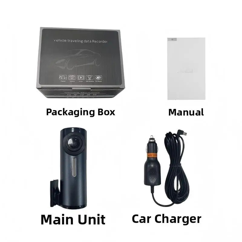 For car Hidden driving recorder WIFI interconnected parking monitoring loop recording recorder high-definition night vision