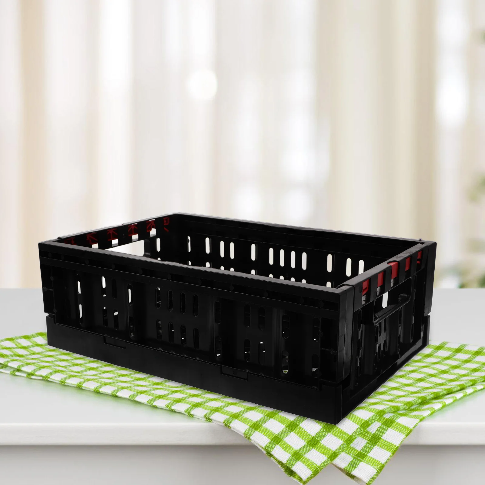 

Multifunctional Foldable Box Large Capacity Fruit Vegetable Container Collapsible Crate For Home Outdoor Breathable Mesh Fresh