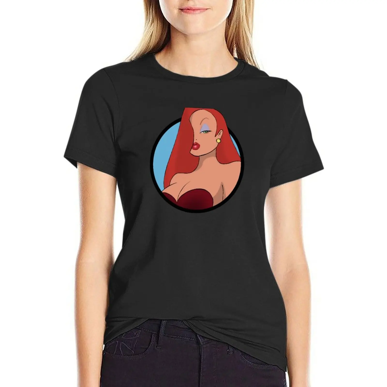 

Jessica Rabbit T-Shirt quick drying animal print summer tops Female clothing designer clothes Women luxury