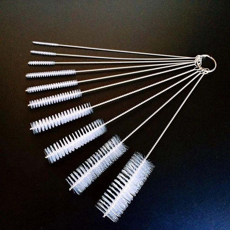 10 SZTUK Czyszczenie tatuażu Sprzęt do tatuażu Narzędzia do czyszczenia rurociągu Szczotka do rur Szczotka do czyszczenia ze stali nierdzewnej Butelka na mleko — zdjęcie 4