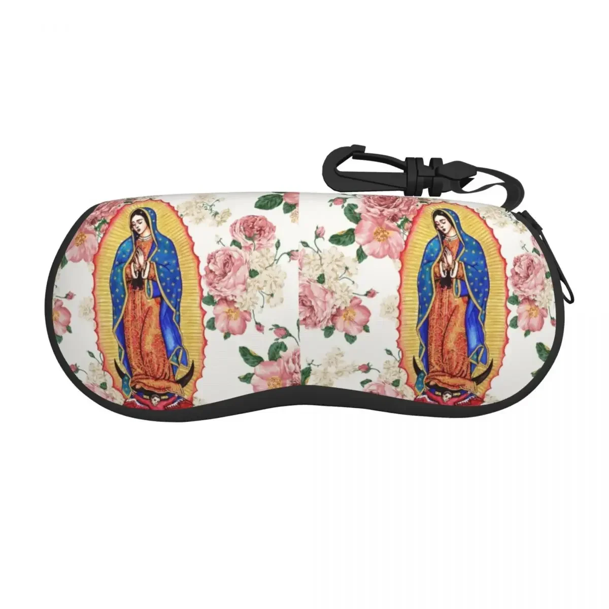 Virgin Of Guadalupe Shell Eyeglasses Case Women Men Cute Mexico Catholic Virgin Mary Glasses Case Sunglasses Box Pouch