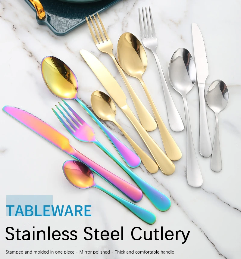 4 pcs Stainless Steel Flatware Sets Fruit Forks Dessert Forks are small and delicate for entertaining.