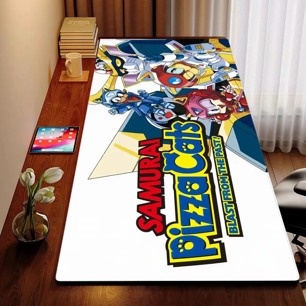 S-Samurai Pizza Cats Blast from the Past Mouse Pad XXL Computer Accessories Large Keyboard Laptop Table Pad The New Product