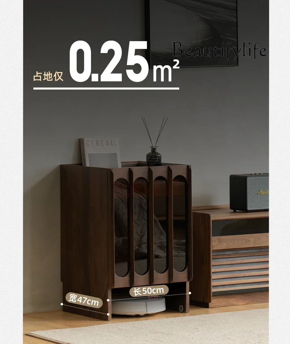 Simple Retro Sweeper Cabinet Living Room Design Side Cabinet Partner Mop Cabinet