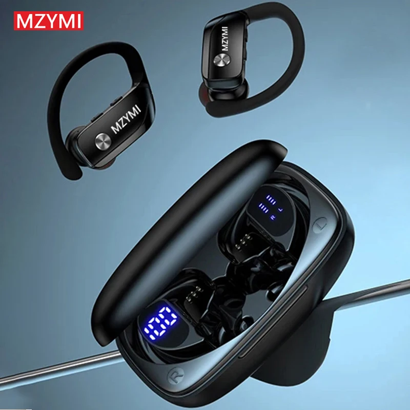 

MZYMI Earhook T16 Sports Wireless Headphones Hifi Stereo Sound Bluetooth Earphones TWS Earbuds In Ear Headest Built-in Mic