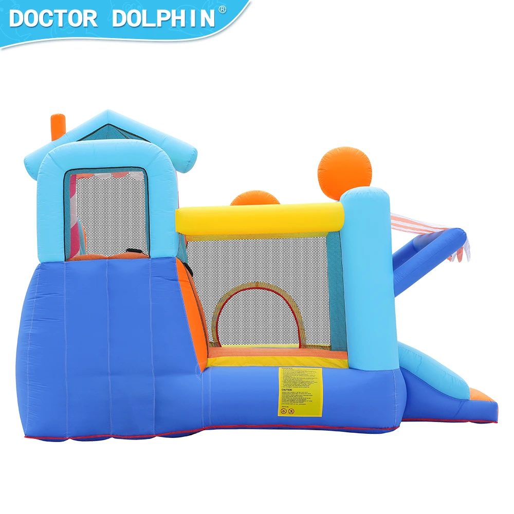 Doctor Dolphin Inflatable Castle Family Slide Outdoor Trampoline Children's Trampoline Amusement Park Water Play Pool