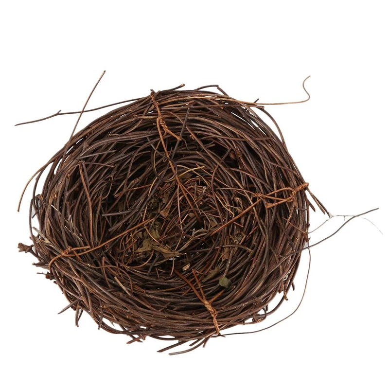 3X Handmade Vine Twig Bird Nest Home Nature Craft Holiday For Photo Garden Decor