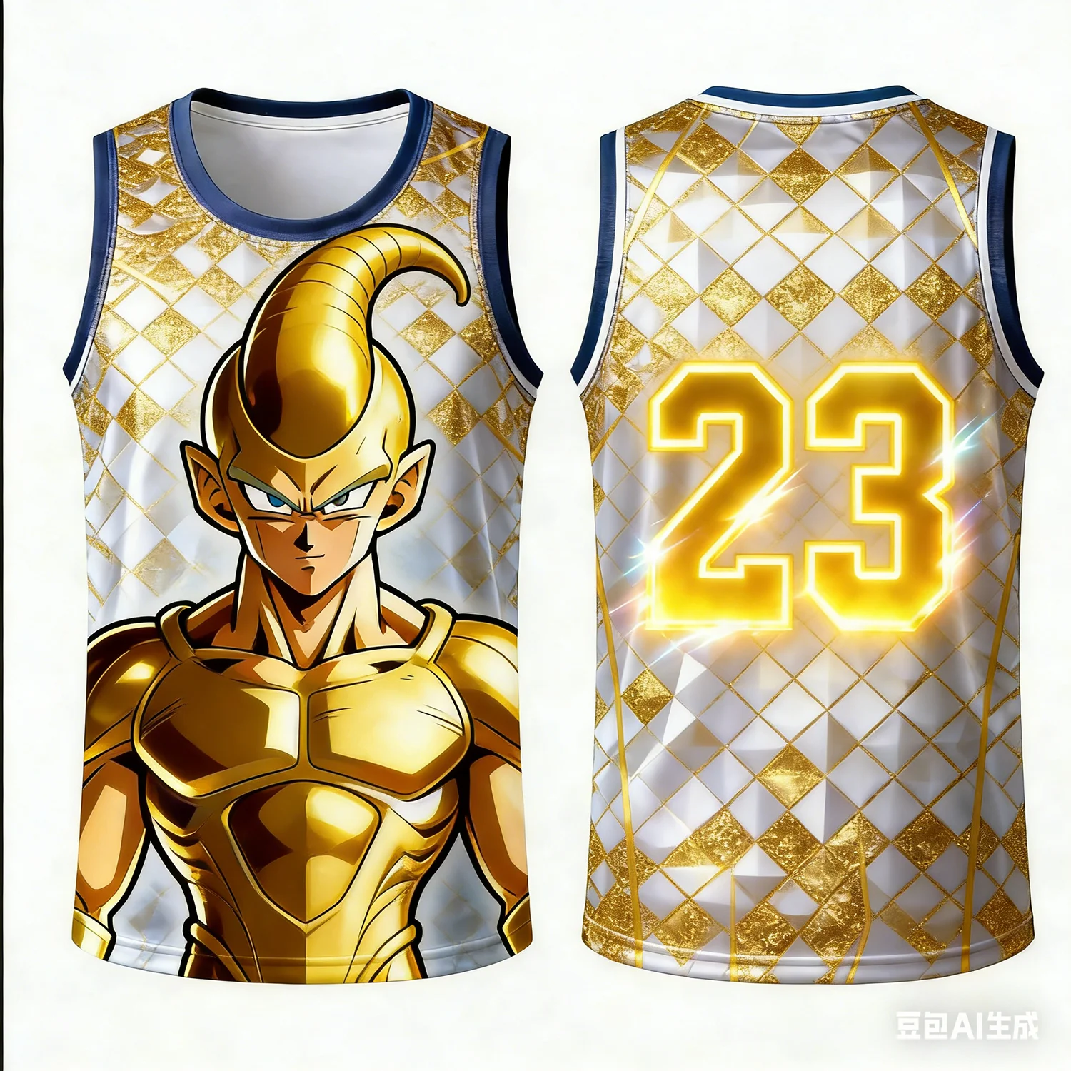 2026 Summer Dragon Ball Retro Sports Vest Oversized Fitness Golden Majin Buu Graphic Print Breathable  Unisex Streetwear