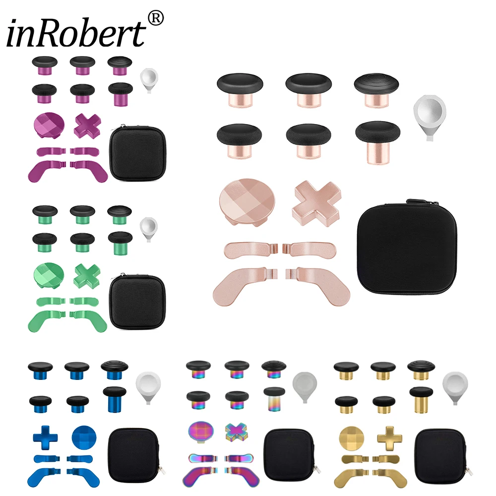 Xbox One Elite シリーズ 2 コントローラー用アクセサリー (モデル 1797) メタルサムスティックパドルジョイスティック交換部品キット