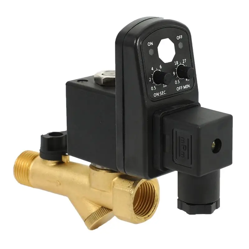 3X AC 220V 1/2Inch Electronic Timed 2Way Air Compressor Gas Tank Automatic Drain Valve