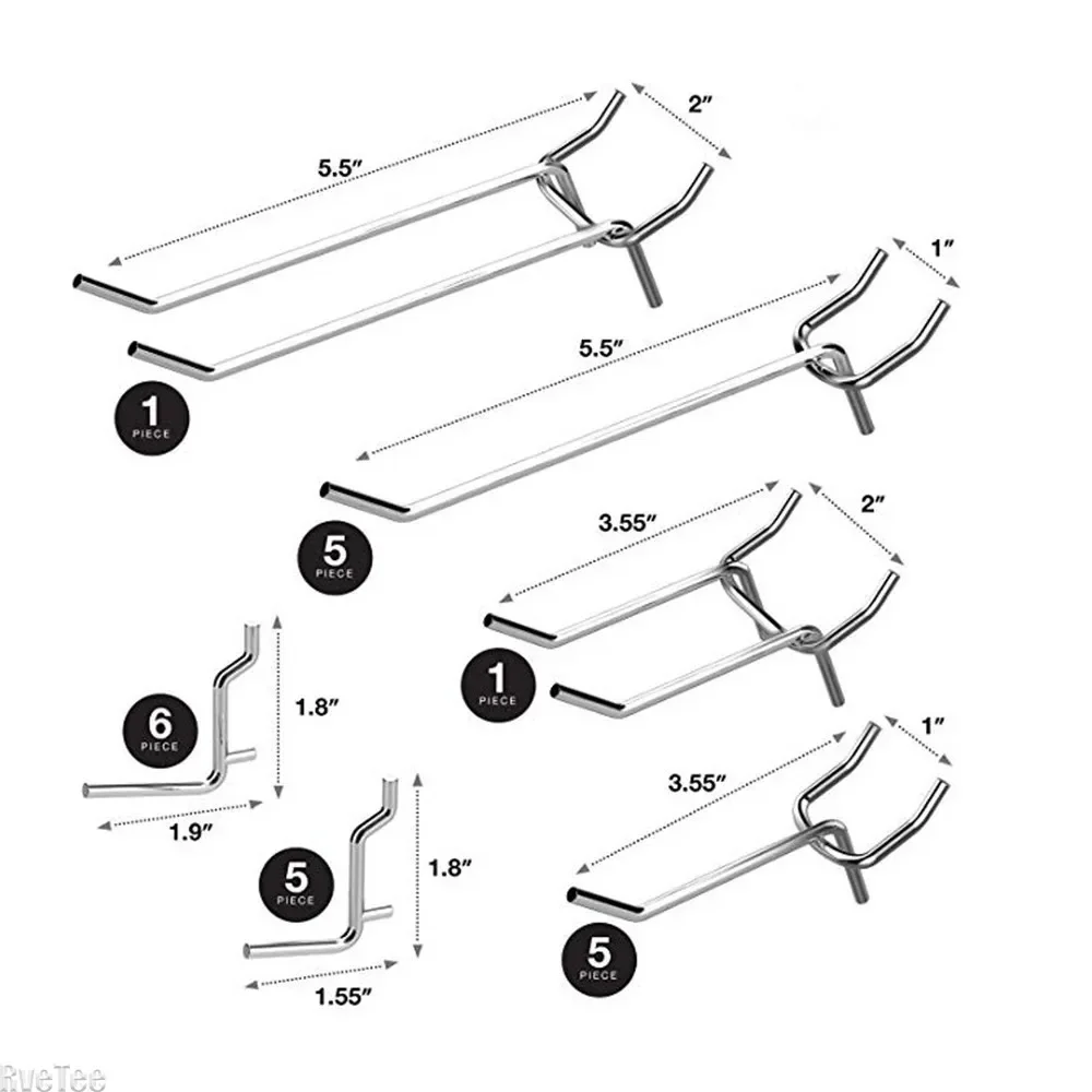 50 stücke Peg board Hooks Sortiment Set Metall Werkstätten Werkzeuge Halter Wandre gal Regal Peg Haken Peg board Hook Sortiment