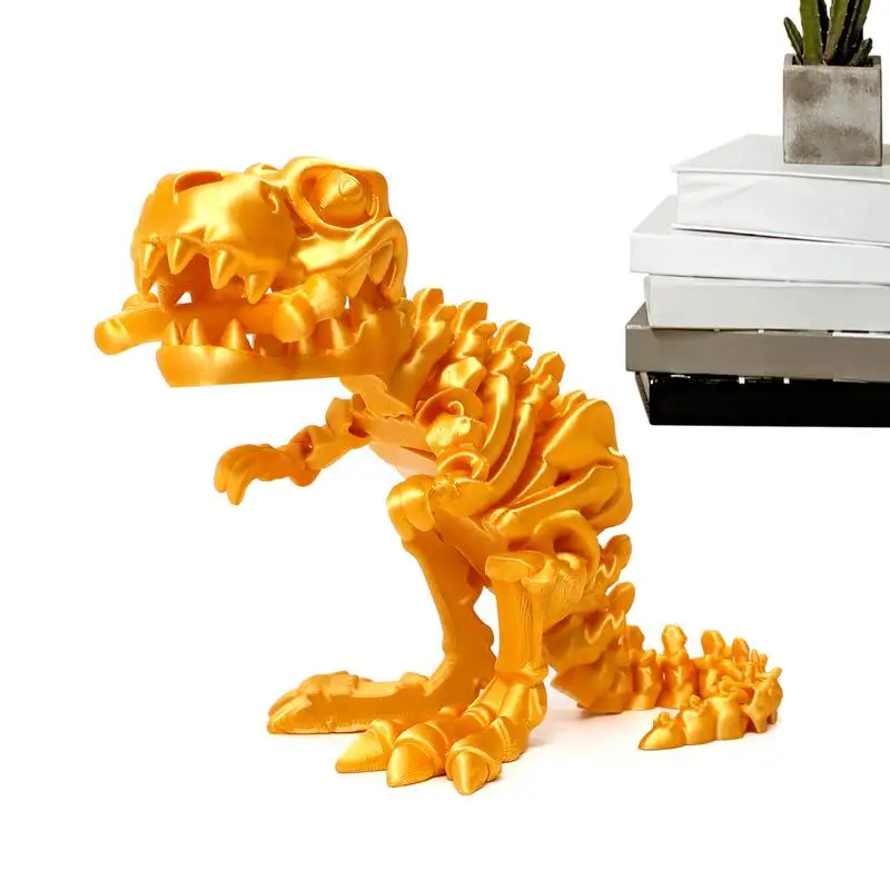 3D พิมพ์ลายไดโนเสาร์3D แบบประกบพิมพ์ลายไดโนเสาร์พร้อมข้อต่อยืดหยุ่นรูปปั้นอิสระสำหรับตั้งโต๊ะ