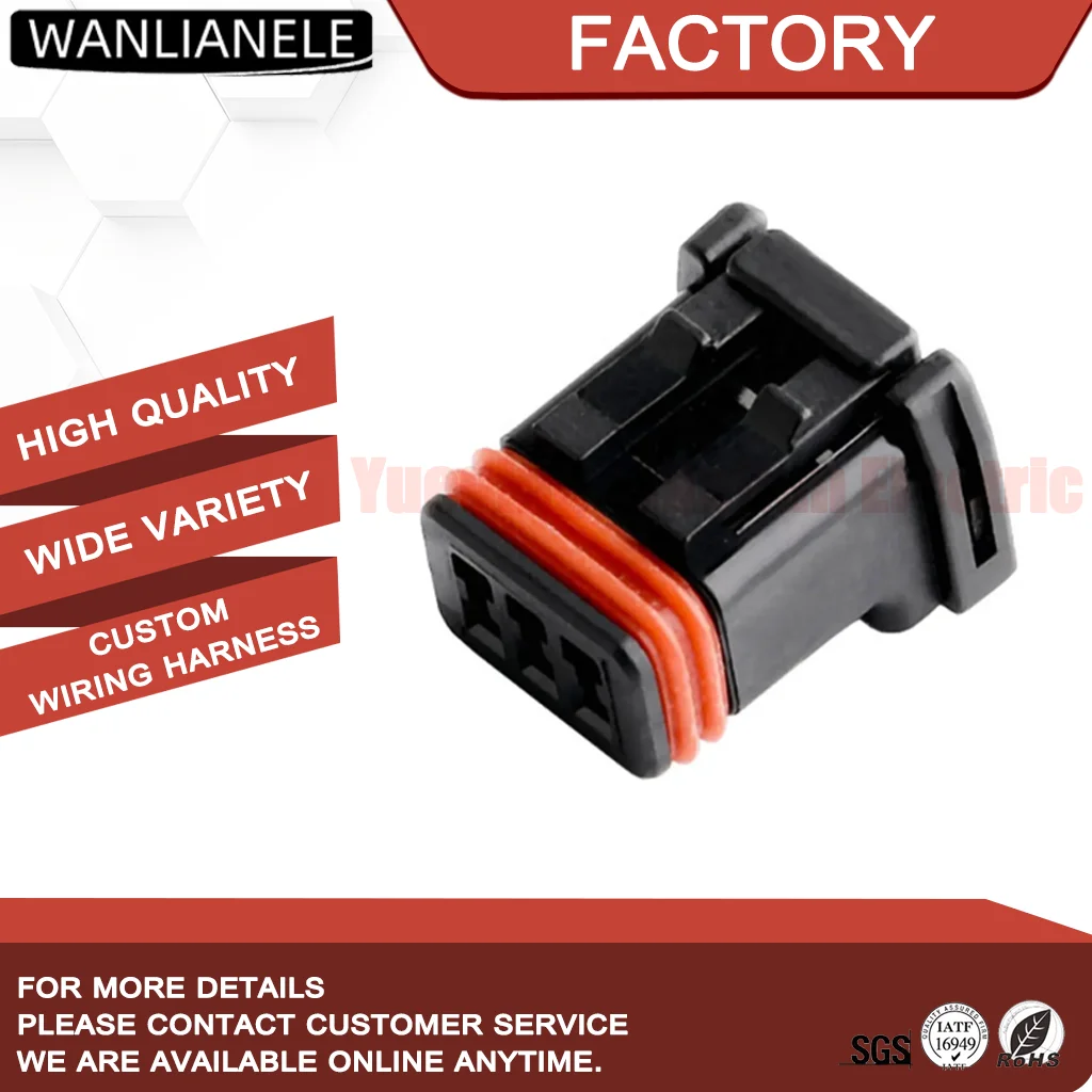 50 Sets MX19A003S51 3 Pin Waterproof Connector Female Housing MX19A Series 2.5mm 5A Fit Car Mirror Sensor Harness
