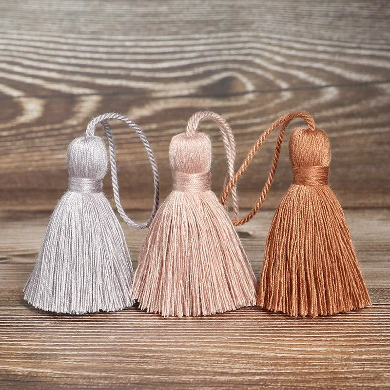 2/5Pcs Tassel Bookmarks pendant Charms Crafts Pure cotton Tassels Brush For DIY Jewelry Making Accessories Embellish curtain