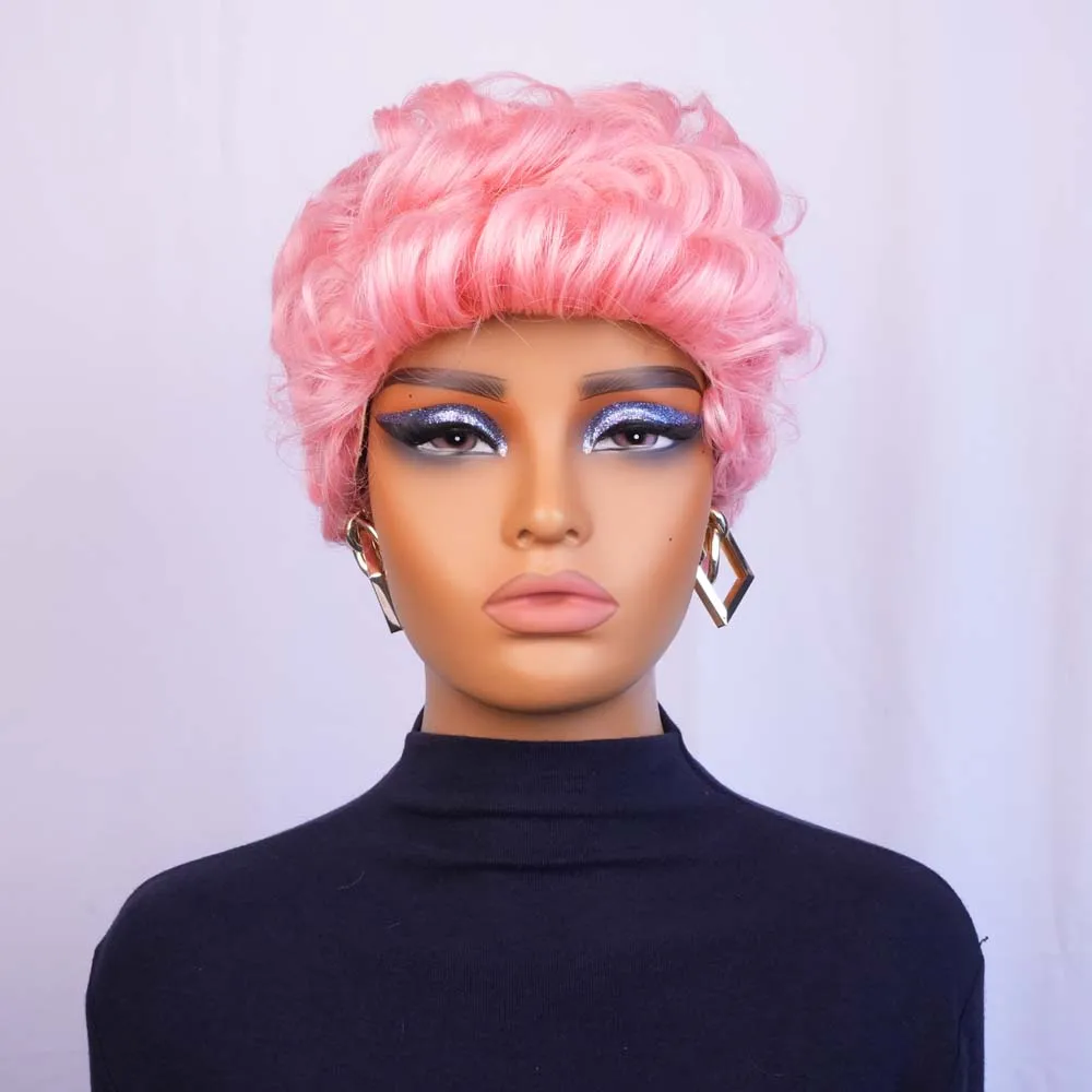 Short Pink Bob Wig …