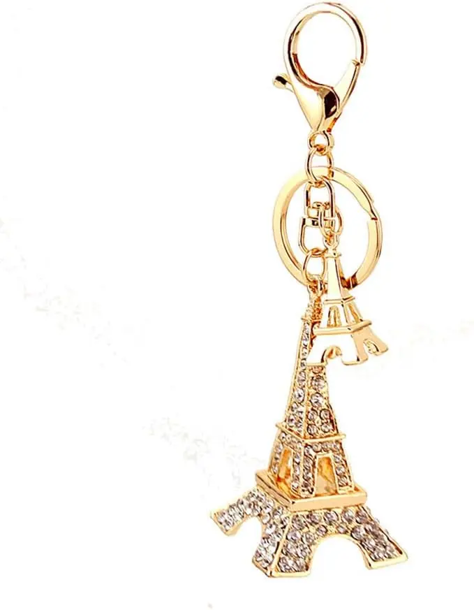 

One Pack Exquisite Tower Size Tower Rhinestone Car Keychain Key Ring Keychain Key Ring Gift Pack