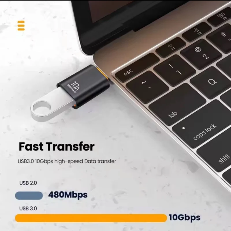 10A OTG نوع C أنثى إلى USB ذكر USB 3.0 إلى Type-C محول شحن سريع محول البيانات لأجهزة الكمبيوتر المحمول Xiaomi Samsung Oneplus #6
