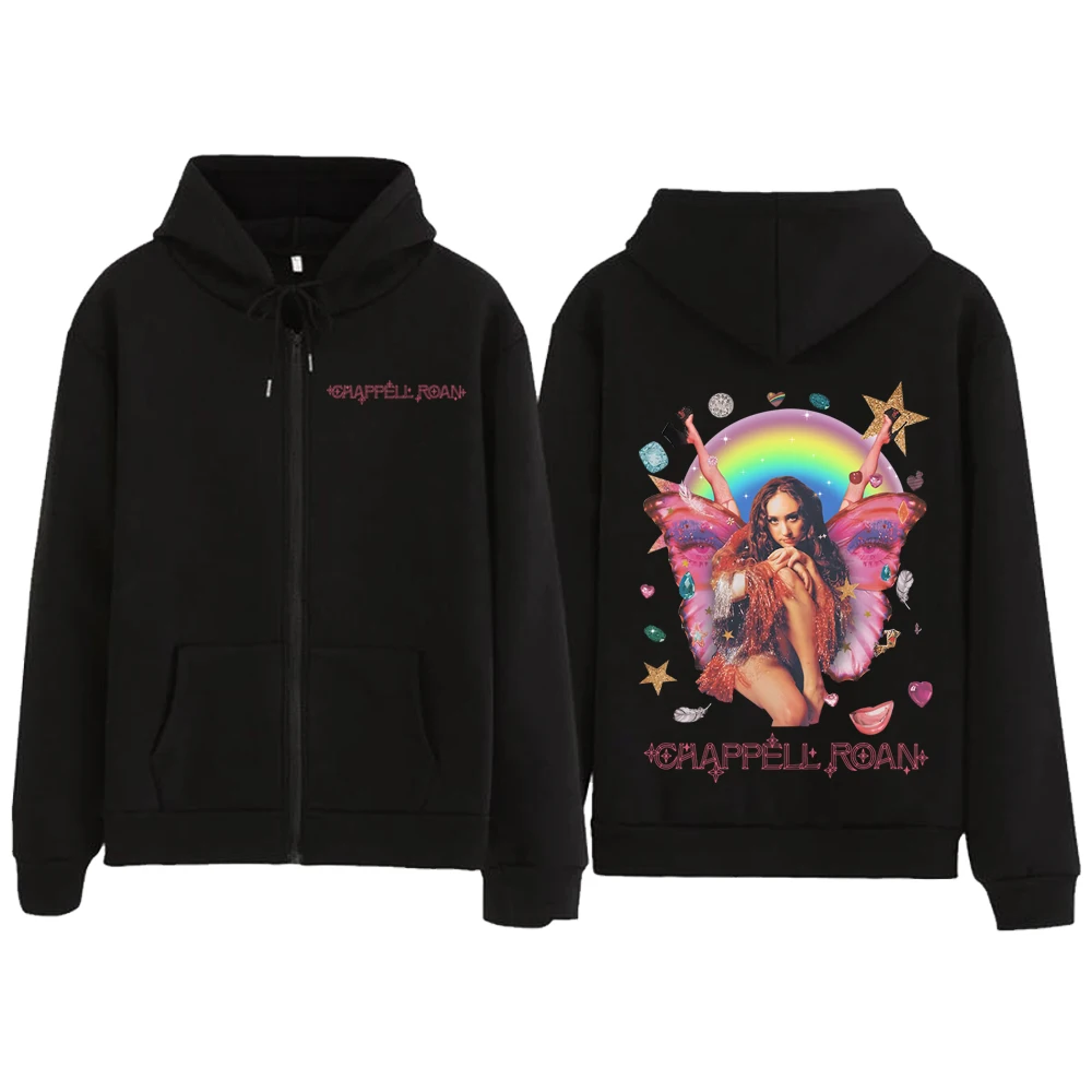 Chappell Roan Zipper Hoodie Pink Pony Club Hoodie Midwest Princess Tour WLW Music Jacket Zip Up Hoodies Sweatshirts