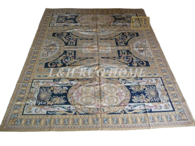 

Free Shipping 6'X9' French Aubusson Rug, 100% hand woven New Zealand woolen rug